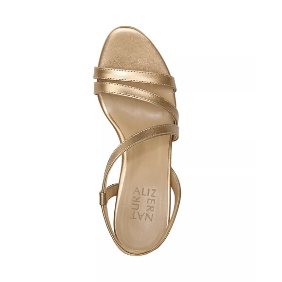 Naturalizer Womens Brenta Strappy Dress Sandals Bronze Pearl Size 7.5M NIB - Picture 3 of 5